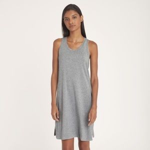 Cuyana Twisted Back Dress in Heather Gray